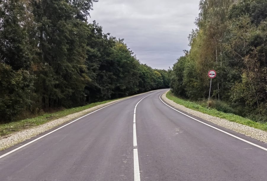 В Орловской области завершен ремонт порядка 10 км автодороги Нарышкино – Сосково